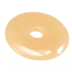 Aragonit Edelstein Donut 4 cm sonnenblumengelb